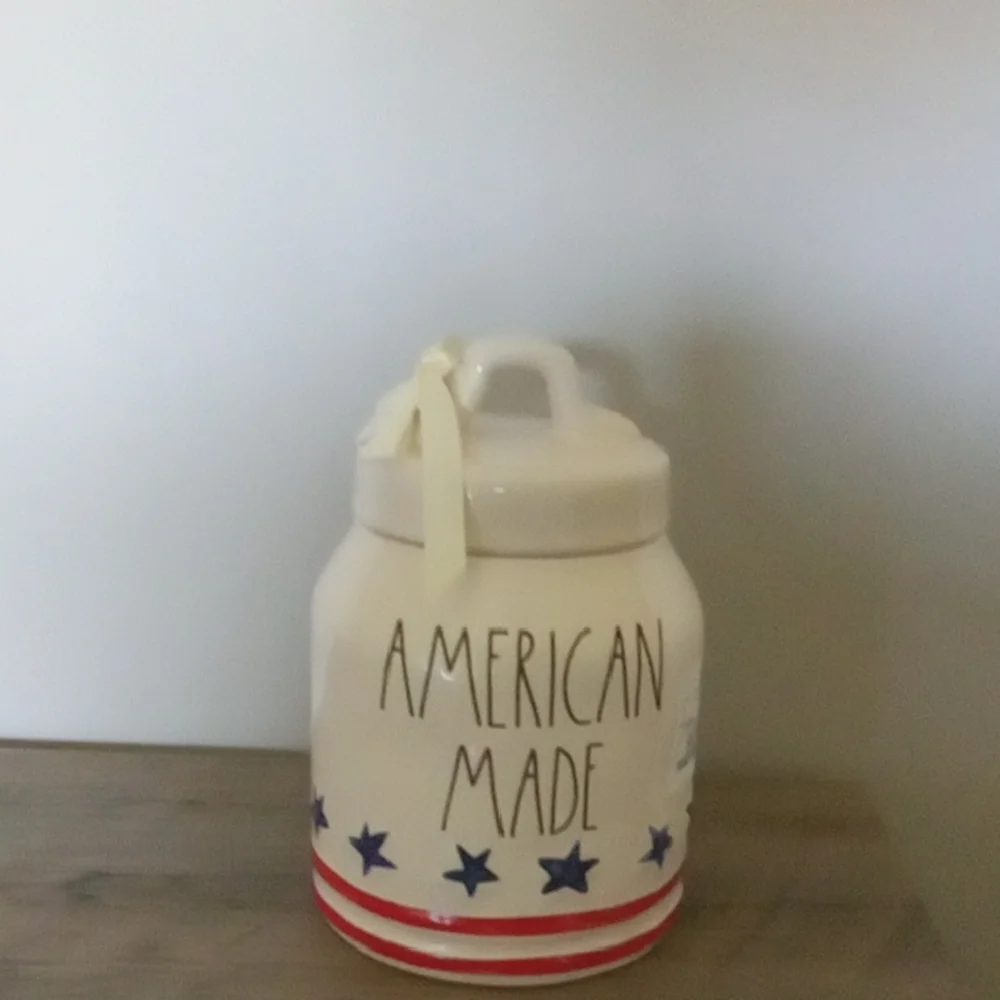 Rae Dunn AMERICAN MADE Storage Canister New โค๏ธ๐ค๐โค๏ธ๐ค๐ - Picture 1 of 4